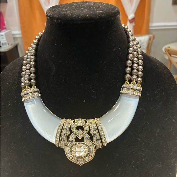 Heidi Daus Jewelry - Elegant Gold and Silver Statement Necklace by Heidi Daus.